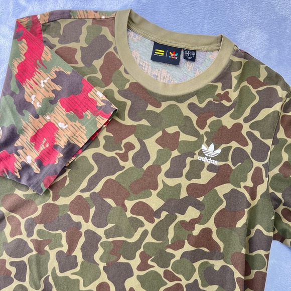 Adidas‎ & Pharrell Williams Collab Human Race T-shirt Camouflage Men's Size XL - Picture 2 of 7